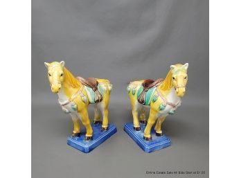 Two Ceramic Tang Style Horses