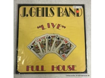 The J. Geils Band ' Live ' Full House Record Album