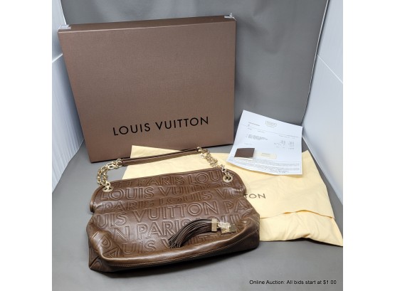 Louis Vuitton 2008 Paris Monogramed Souple Wish Chocolate Bag