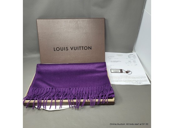 Louis Vuitton Purple Echarpe LV Perfo Cassis Cashmere Scarf