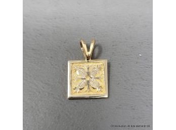 14K Yellow Gold Pendant With A Pineapple Design 1.8 Gram