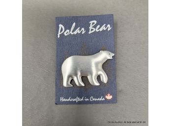 Pewter Polar Bear Pin