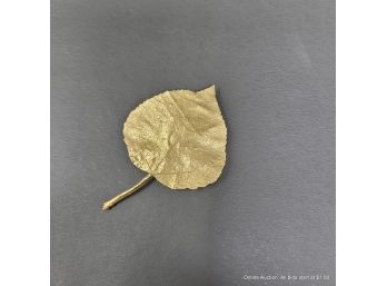 The Golden Leaf 22k Gold Plated Aspen Leaf 6 Grams