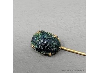 Real Scarab Beetle Hat Pin