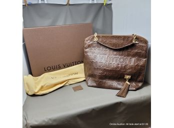 Louis Vuitton 2008 Paris Monogramed Souple Whisper Chocolate Bag