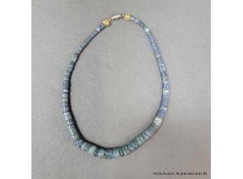 Blue Coral Graduated Strand Necklace