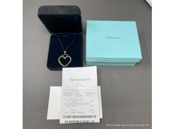 Tiffany & Co. Sentimental Open Heart Necklace 14 Grams