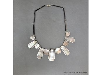 Art Deco Inspired 16 Inch Mother Of Pearl Necklace