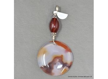 Sterling Silver And Agate Pendant