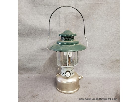 Vintage Coleman Lantern With Pyrex Shade