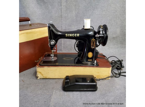Singer Sewing Machine Model 99K With Case