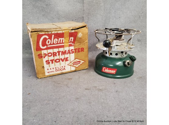 Coleman Sportmaster Stove Model 500A Gasoline