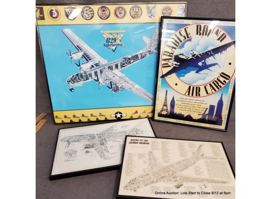 Four Aviation Theme Framed Prints