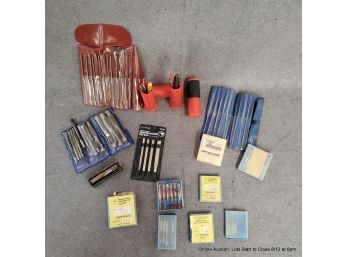 Assorted Mini Files, Red Floor Taps, Thredfloer Tapscounter Sink Bits And More