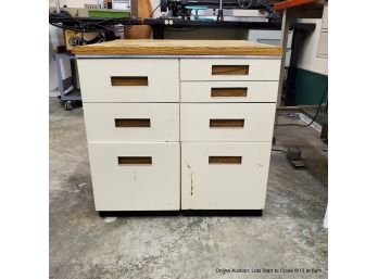 Seven Drawer Utility Cabinet With Laminate Top