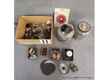 Large Lot Of Assorted Wire Brushes, Sanding Wheels, Grinding Wheels And More