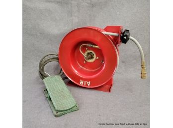 Mead Air Tool Foot Switch, Speede Air Hose Reel With Hose