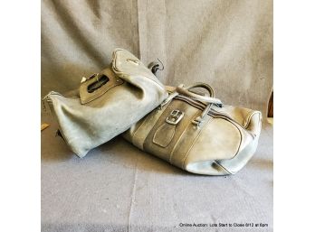 Two Vintage Leather Travel / Duffle Bags