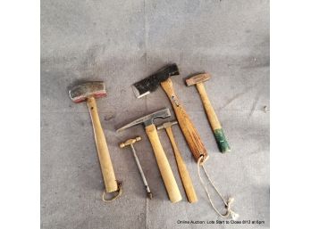 Lot Of Vintage Hammers, Sledges, Copper Hammer, Roofing Hammer & Related Tools