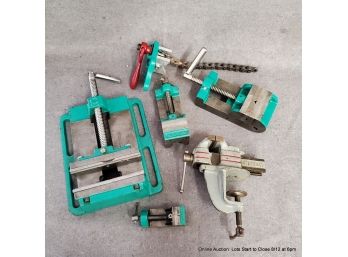 Assorted Vices And Clamps By Stanley, Palm Green