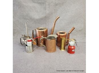 Assorted Oil Cans Including: Eagle, Swing-spout, Plens