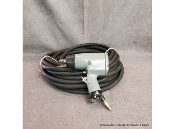 Pneumatic Sterling Model #734 Impact Wrench Made In USA With Long Length On Air Hose