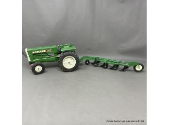 Ertl Oliver 1800 Diecast Toy Tractor With 4 Bottom Metal Plow