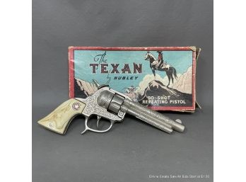 The Texan By Hubley 50-Shot Repeating Toy Pistol With Original Box