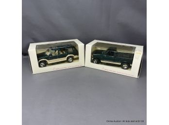 Eddie Bauer Edition Ford Explorer And F-Series Truck Die Cast Vehicle Toys In Original Sealed Boxes