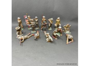 16 Barclay Manoil Antique WWI Metal Toy Figurines
