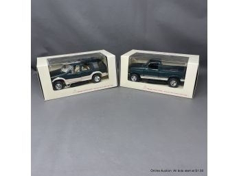 Eddie Bauer Edition Ford Explorer And F-Series Truck Die Cast Vehicle Toys In Original Sealed Boxes