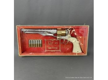 Colt .45 Replica Toy Cap Gun By Hubley With 6 Shells In Original Box