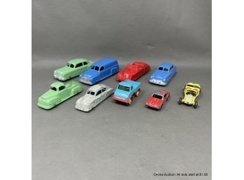 Nine Tootsie Toy , Midgetoy  , Matchbox Pressed Steel Toy Cars & Trucks