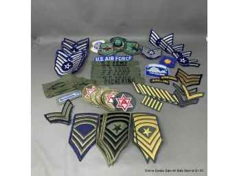 Large Lot Of Seventy-One Assorted US Military Patches