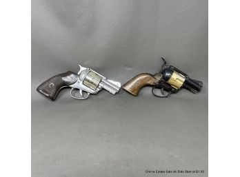 Pair Of Mattel Shootin Shell Snub-Nose .38 Toy Cap Guns