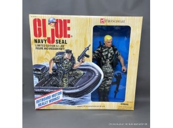 FAO Schwarz Limited Edition G.I. Joe Navy Seal  Action Figure And Mission Raft In Original Sealed Box