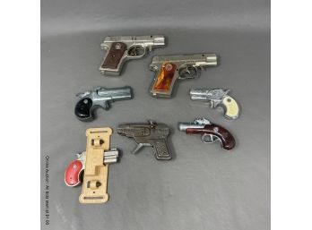 Lot Of Seven Mini Vintage Toy Cap Guns