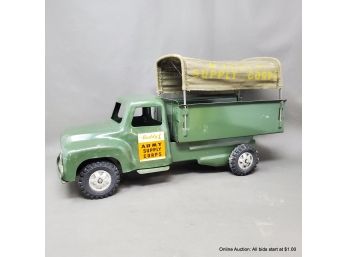Vintage Buddy L Army Supply Corps Truck Toy Vehicle