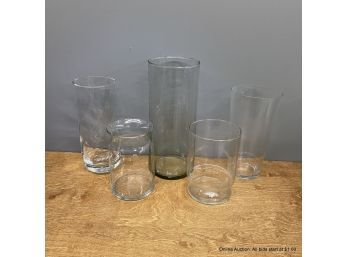 Five Glass Vases  (Local Pick Up Or UPS Store Ship Only)