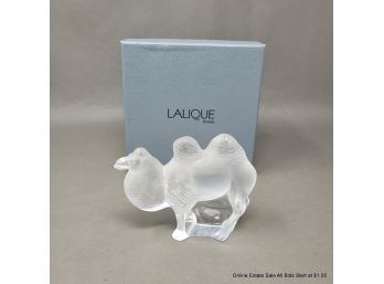 Lalique Crystal Camel In Original Box