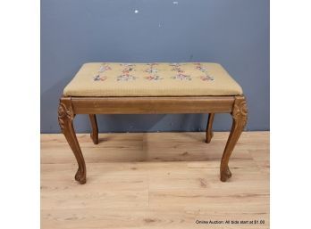 Needlepoint Piano Bench (Local Pick Up Or UPS Store Ship Only)