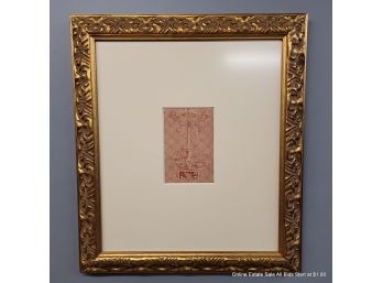 Antique Toile In Gilt Frame (Local Pick Up Or UPS Store Ship Only)
