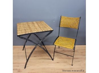 Campaign-style Folding Table And Chair (Local Pickup Only)