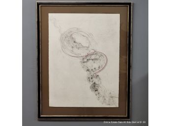 Original Dale Chihuly Mixed Media Drawing Dated 1983 (Local Pick Up Or UPS Store Ship Only)