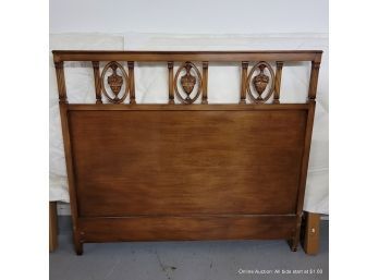 Queen Size Carved Wood Headboard (local Pickup Only)