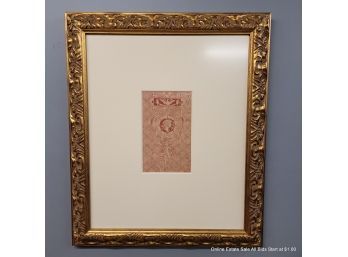 Antique Toile In Gilt Frame (Local Pick Up Or UPS Store Ship Only)