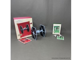 Lot Of Two Star Wars Keepsake Ornaments With Original Boxes