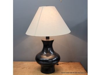 Large McGuire Hammered Brass Lamp (Local Pick Up Or UPS Store Ship Only)