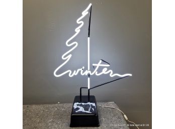 Winter Tree Neon Sculpture Laurie Lewis And Joan Peter  (Local Pick Up Or UPS Store Ship Only)