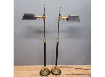 Pair Of Chapman Brass & Steel Bridge Lamps (local Pickup Only)